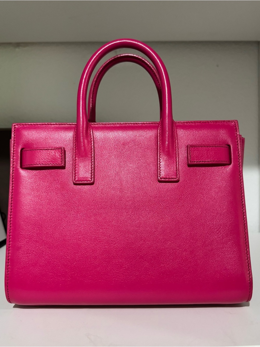 Saint Laurent Leather sac de jour pink - Picture 6 of 12